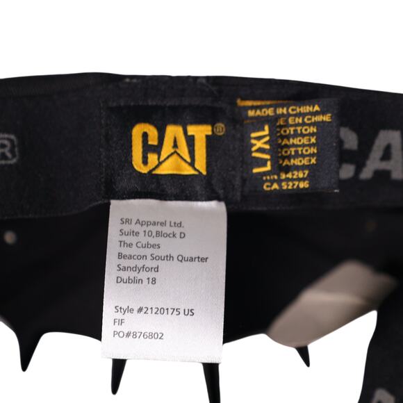 Caterpillar Fitted Men's Baseball Cap - Men's L/XL - Pitch Black - NWT - Picture 5 of 5